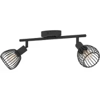 Eglo Projecteur de lampe à fil à deux lumières Sonnino noir - E14