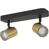 Eglo Projecteurs de salle de bain Consuma 1 2x GU10 - noir avec or