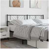 vidaXL Tête de lit en métal noir 180 cm
