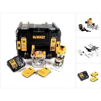 DeWalt DCW 604 D2 Fraiseuse combinée sans fil 18V 55mm in + 2x batteries 2,0 Ah + 1x chargeur rapide en TSTAK