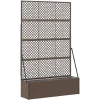 vidaXL Treillis de jardin marron 105 x 30 x 170 cm Métal
