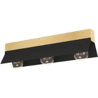 Eglo 900443 TARRAFO E27 triple plafonnier 640x150mm noir marron