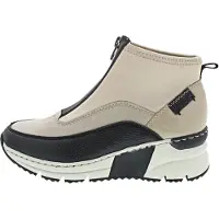 Rieker Boots 'Stiefel Damen N6352 60 Leder-Mix in beige' beige