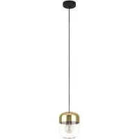 Eglo Lampe suspendue dorée Maryvilla avec abat-jour en verre