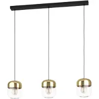 Eglo 900551 MARYVILLA E27 triple lampe à suspendre 870x170mm noir or