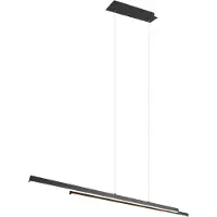 TRIO Suspension à LED Odio, 8,5 x 110 x 150 cm, noir, blanc chaud