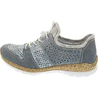 Rieker Baskets basses bleu denim / marron / gris / blanc