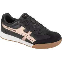 SKECHERS Zinger Metallic Roads Damen Sneaker Schwarz/Roségold