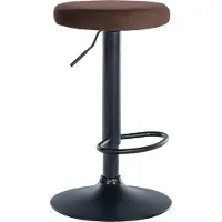 CLP Tabouret de bar Ponte recouvert de velours,marron noir