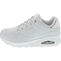 SKECHERS Baskets basses 'Uno' argent / blanc