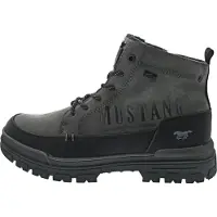 Mustang Bottines à lacets 'Peppin' gris foncé / noir