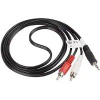 Lanberg CA-MJRC-10CC-0015-BK-Kabel (Mini-Buchse (1.50 m, Câble AUX, Câbles Cinch)