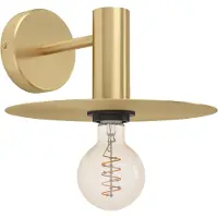 Eglo Applique ESCANDELL acier laiton brossé E27 1X40W L:25cm H:12cm dimmable