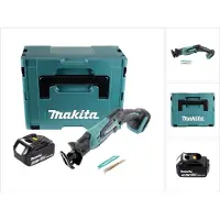 Makita DJR183T1J Scie récipro 18V + 1x Batterie 5,0 Ah + Coffret Makpac - sans chargeur
