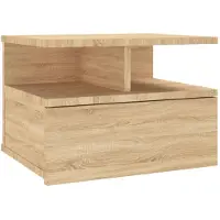 vidaXL Table de chevet flottante Chêne sonoma Bois d'ingénierie