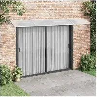 vidaXL Auvent de porte Gris et transparent 400x75 cm Polycarbonate