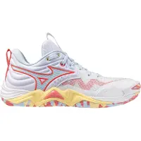 Mizuno Wave Momentum Elite - white/calypso coral/pale banana, Größe:7