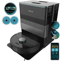 Cecotec Aspirateur-balai robotisé Conga X70, doté d'une intelligence artificielle et d'une station de vidage automatique. Puissance d'aspiration de 15000 Pa, base 4 en 1