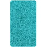 vidaXL Tapis de bain antidérapant Turquoise 70 x 120 cm PP