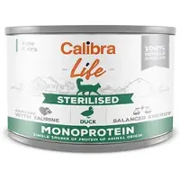 Calibra Life Can Sterilized Duck 6x200g Wet Cat Food Clair 6x200g