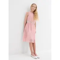 Bonprix Robe en mousseline avec ceinture ornée de sequins