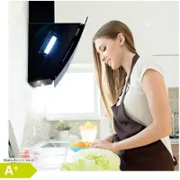 Klarstein Hotte Clara 60 verre 509 m³/h Touch Lumière d'ambiance