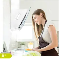 Klarstein Clara Hotte Aspirante 90cm, Hottes de Cuisine Inclinées, Filtre de Hotte en Aluminium, Débit d'Air Puissant 509 m³/h, Eclairage à LED, Efficacité Classe A, Hotte Efficace avec Evacuation