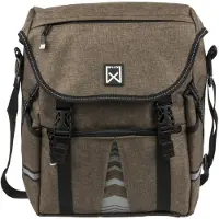 Willex Sacoche de vélo , amovible, pour porte-bagages, couleur marron, capacité de 1200 [unité de mesure non spécifiée, probablement litres ou cm³]
