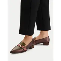 Hispanitas pour femme. CHI254262 Chaussures en cuir marron Turin (40), 1 à 3 cm, Aucun, Casuel
