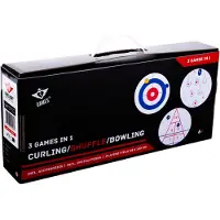 Quint Jeu de curling, de shuffleboard et de bowling – ensemble 3 en 1