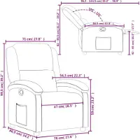 vidaXL Fauteuil relax Crème Similicuir