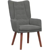 vidaXL fauteuil Gris foncé 63 x 67 x 94 cm Velours