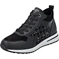 Remonte Bottines à lacets noir / argent / blanc