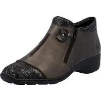 Rieker Boot Cuir Flowerrido - Marron Comb