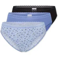 Schiesser Slip bleu clair / lilas / noir