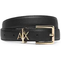 Armani Exchange pour femme. 9411824R75900020 Ceinture en cuir noir (80cm), Casuel, Classique