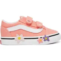 Vans Old Skool V Flower Trainers Rose EU 24 1/2 Enfants