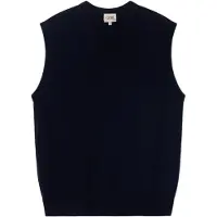 GOBI Cashmere Gilet 'Men's Essential V-Neck Cashmere Vest' bleu nuit