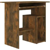 vidaXL Bureau chêne fumé 80x45x74 cm bois composite