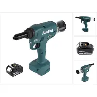 Makita Pince à rivets aveugles sans fil DRV 250 G1 18 V 20 kN sans balais + 1 batterie 6,0 Ah - sans chargeur