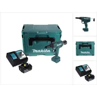 Makita Pince à rivets aveugles sans fil DRV 250 RG1J 18 V 20 kN Brushless + 1 batterie 6,0 Ah + chargeur + Makpac