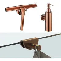 FortiFura kit d'accessoires - raclette à vitres - distributeur de savon - crochet pour serviette - cuivre brossé SW1211580/SW1111572/SW1152339