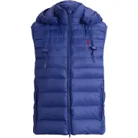 Ralph Lauren pour femme. 211958935500 Gilet pliable hydrofuge bleu (S), Casuel, Nylon
