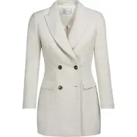 Vulto Blazer 'Alpaca Silk Jacket' blanc cassé