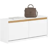 SoBuy Banc Rangement Chaussures 2 Abattants Blanc