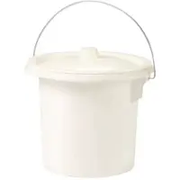 Eda Plastiques EDA 019486 BE. CR S EDA Hygiene-Eimer, mit Metallgriff, 11,5 Liter, creme