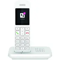 Telekom Sinus A12 - Téléphone analogique/DECT - Combiné sans fil - Mains libres - 100 enregistrements - Blanc (40823659)
