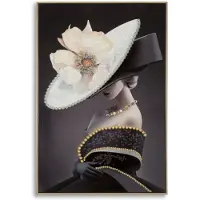 Mauro Ferretti mural Chapeau Vienne 62x4x92 cm noir or