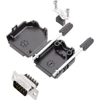 Amphenol L17DPPK25-BK+L717DB25PST Kit de connecteurs mâles SUB-D 180 ° Nombre de pôles (num) : 2, Câble + prise électronique, Noir