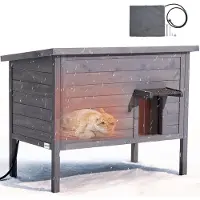 Vevor Maison Chat Surélevée Chauffante